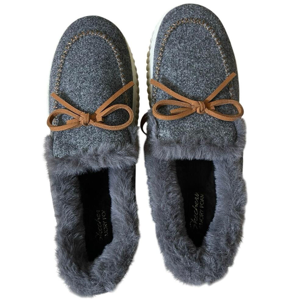 Skechers Women's Cozy Ojai Moccasin Slippers Dark Grey Size 11 NWOB - Picture 7 of 10